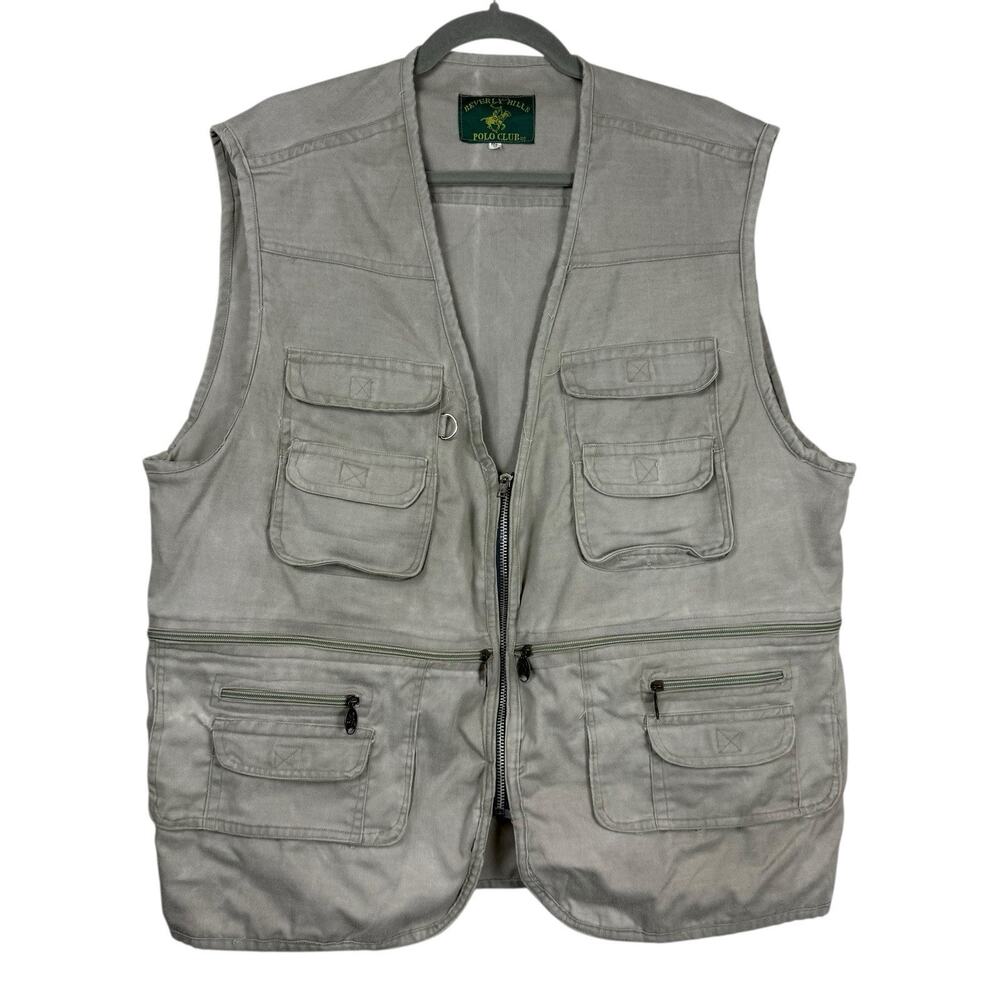 Beverly Hills Polo Club Hunting Multi Pocket Fly Fishing Cargo Vest Mens XXXXl